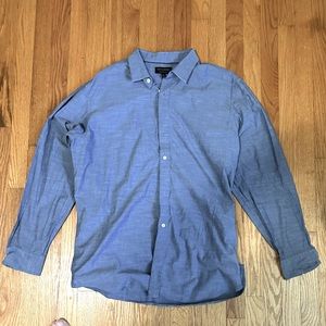 Banana Republic Casual Button-Down Shirt. Dark Blue Slate color size XL